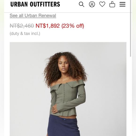 Urban Renewal Navy Coquette skirt - Picture 5 of 5